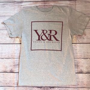 Purple and Grey Young and Reckless tee